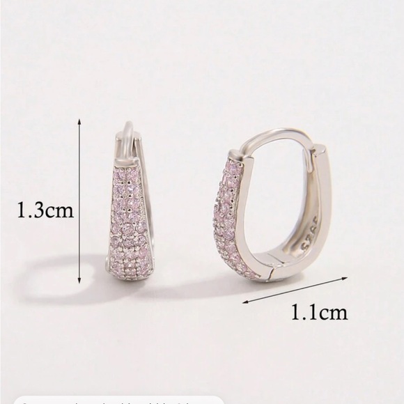 COPY - Luxe solid 925 sterling sliver cubic zirconia earrings - Picture 5 of 5